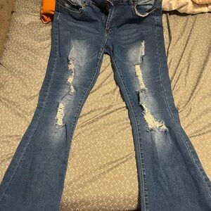 Distressed Blue Women's Jeans